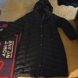 Madden Girl Long Black Puffer Coat